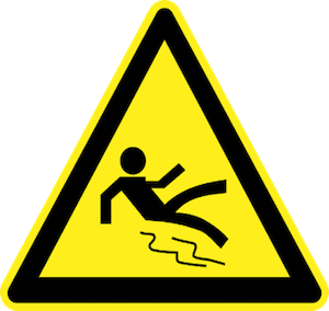 Slip and Fall - Yellow Sign