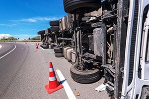 Crashed truck