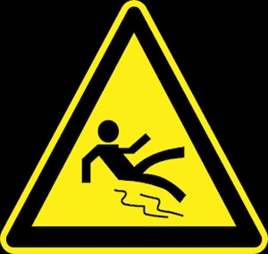 Slip and Fall - Yellow Sign