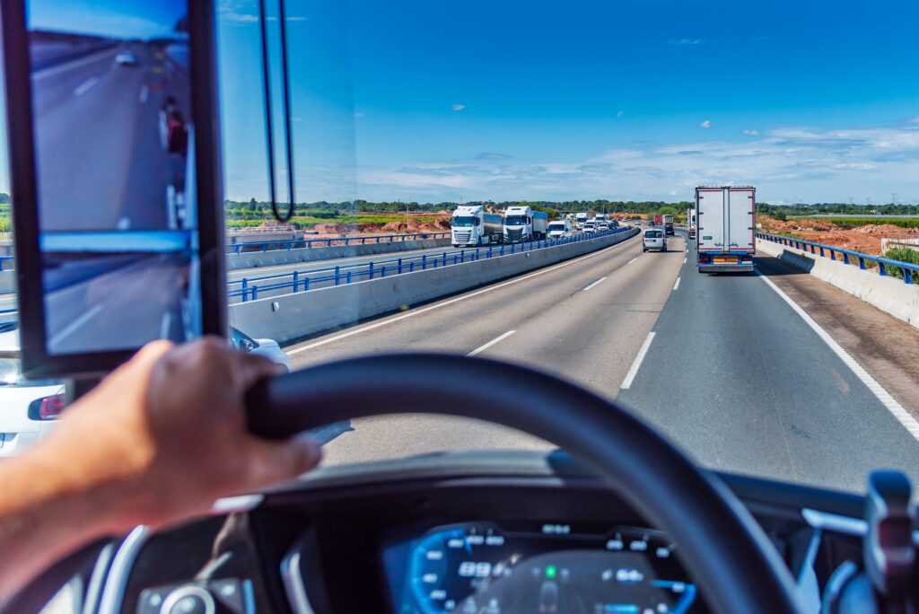 truck on the road